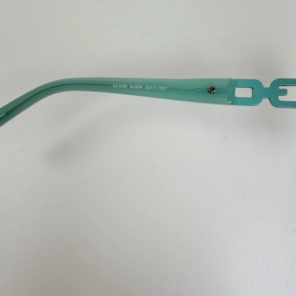Guess GU2406 BLGRN Eyeglasses Frames Black Green Rectangular 52-17-135